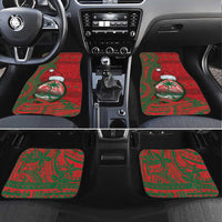 Guam Christmas Car Mats Chamorro Seal Hat Santa Tribal Waves - Polynesian Pride