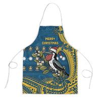 Nauru Christmas Apron Frigatebird Bird Santa Tribal Waves - Polynesian Pride