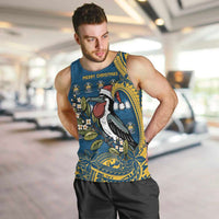 Nauru Christmas Men Tank Top Frigatebird Bird Santa Tribal Waves - Polynesian Pride