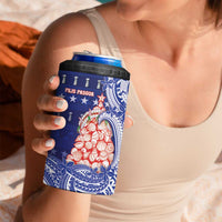 Northern Mariana Islands Christmas 4 in 1 Can Cooler Tumbler Seashell Xmas Tree Tribal Waves DT05 - Polynesian Pride