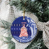 Northern Mariana Islands Christmas Ceramic Ornament Seashell Xmas Tree Tribal Waves - Polynesian Pride