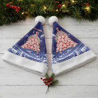 Northern Mariana Islands Christmas Santa Hat Seashell Xmas Tree Tribal Waves - Polynesian Pride