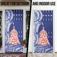 Northern Mariana Islands Christmas Door Cover Seashell Xmas Tree Tribal Waves DT05 - Polynesian Pride