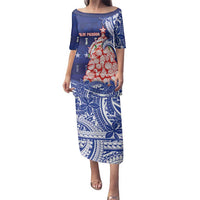 Northern Mariana Islands Christmas Family Matching Puletasi and Hawaiian Shirt Seashell Xmas Tree Tribal Waves - Polynesian Pride