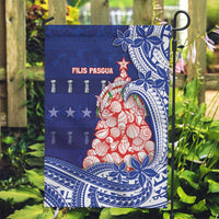 Northern Mariana Islands Christmas Garden Flag Seashell Xmas Tree Tribal Waves - Polynesian Pride