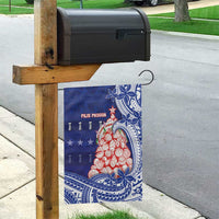 Northern Mariana Islands Christmas Garden Flag Seashell Xmas Tree Tribal Waves - Polynesian Pride