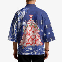 Northern Mariana Islands Christmas Kimono Seashell Xmas Tree Tribal Waves DT05 - Polynesian Pride