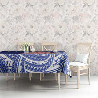 Northern Mariana Islands Christmas Tablecloth Seashell Xmas Tree Tribal Waves DT05 - Polynesian Pride