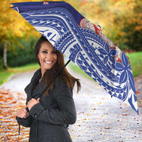 Northern Mariana Islands Christmas Umbrella Seashell Xmas Tree Tribal Waves DT05 - Polynesian Pride