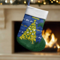 Solomon Islands Christmas Stocking Seashell Xmas Tree Tribal Waves - Polynesian Pride