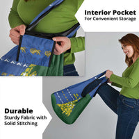 Solomon Islands Christmas Grocery Bag Seashell Xmas Tree Tribal Waves - Polynesian Pride