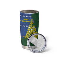 Solomon Islands Christmas Tumbler Cup Seashell Xmas Tree Tribal Waves DT05 - Polynesian Pride