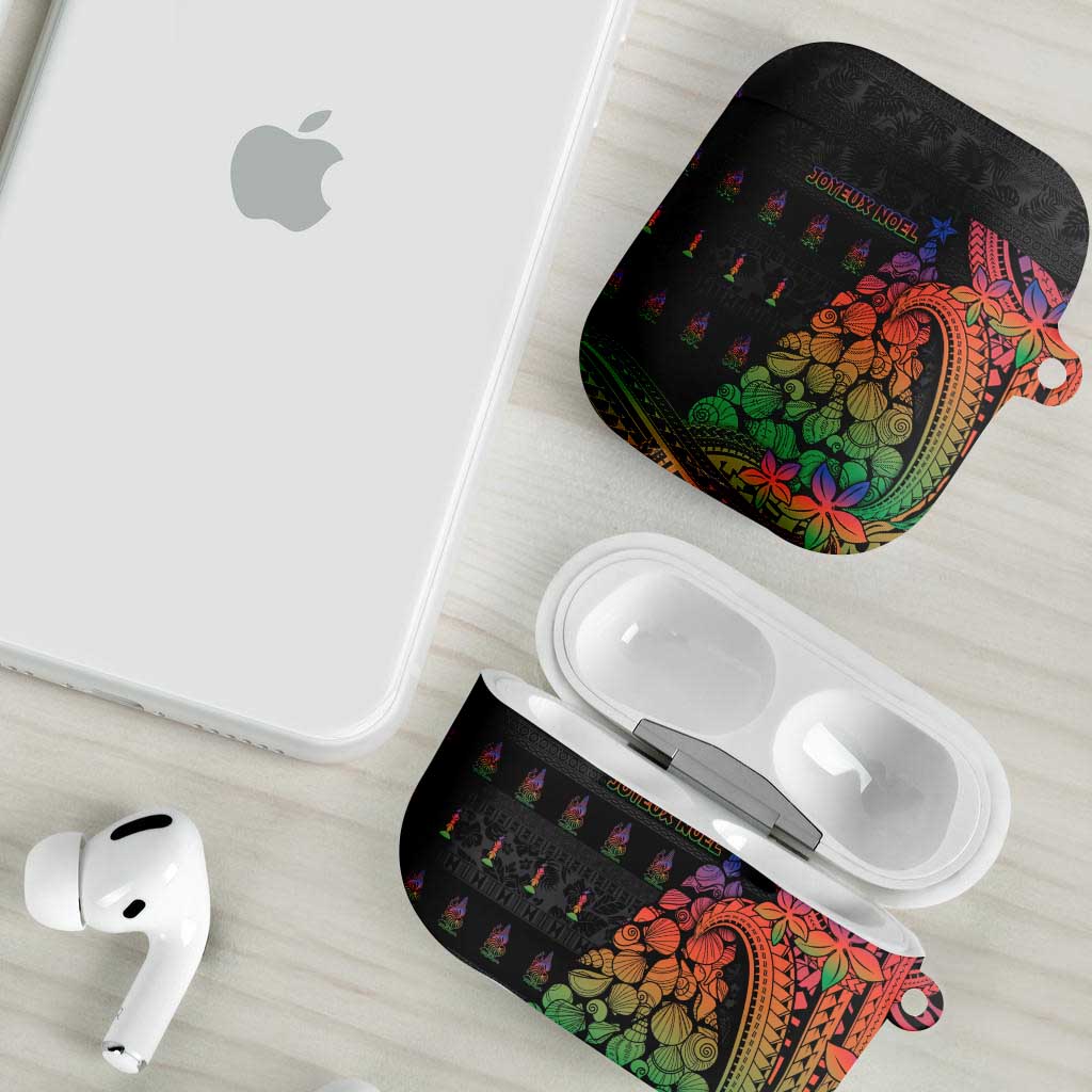 New Caledonia Christmas AirPods Case Seashell Xmas Tree Tribal Waves - Polynesian Pride