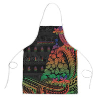 New Caledonia Christmas Apron Seashell Xmas Tree Tribal Waves - Polynesian Pride