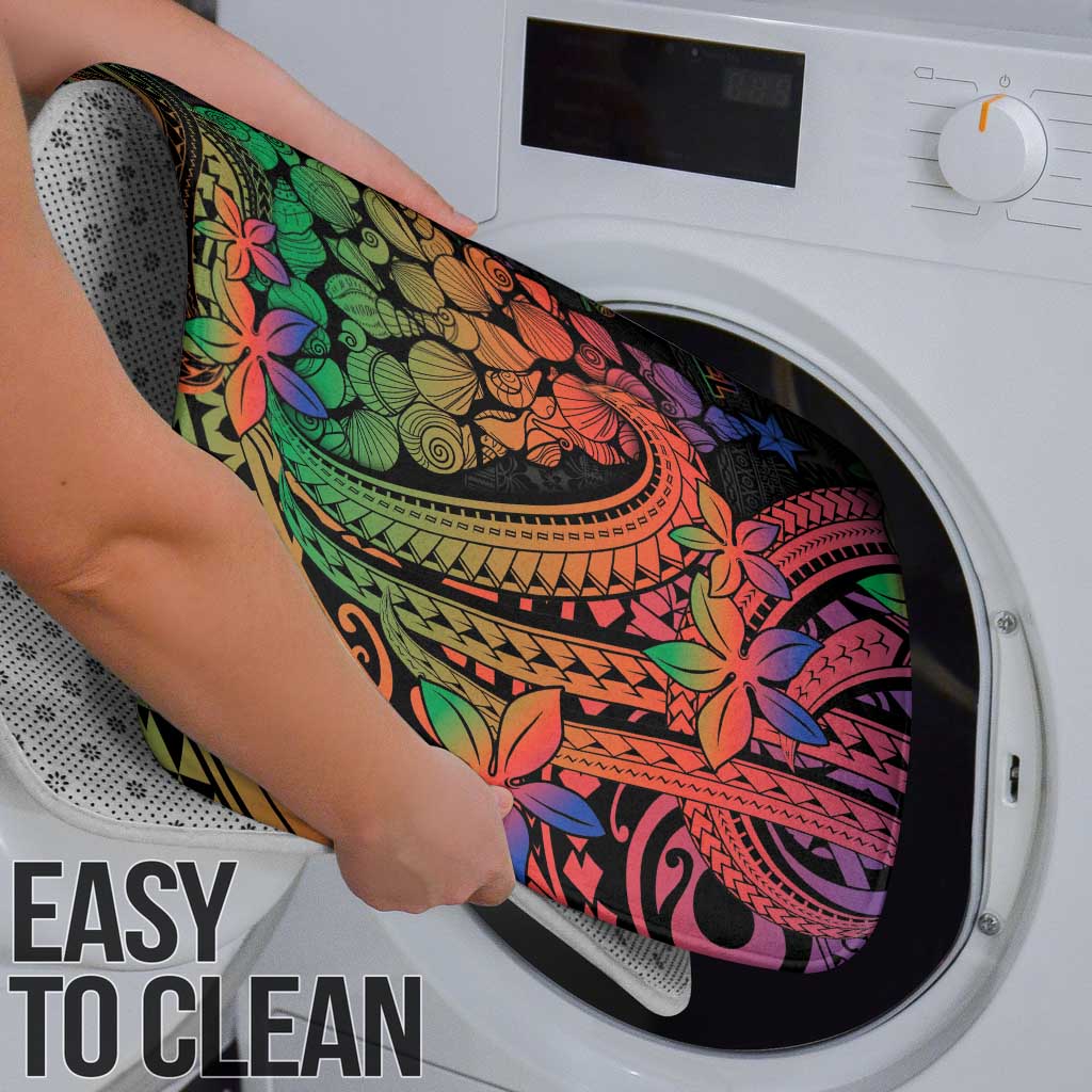 New Caledonia Christmas Bathroom Set Seashell Xmas Tree Tribal Waves - Polynesian Pride