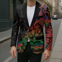 New Caledonia Christmas Blazer Seashell Xmas Tree Tribal Waves - Polynesian Pride