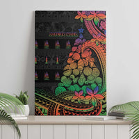New Caledonia Christmas Canvas Wall Art Seashell Xmas Tree Tribal Waves - Polynesian Pride