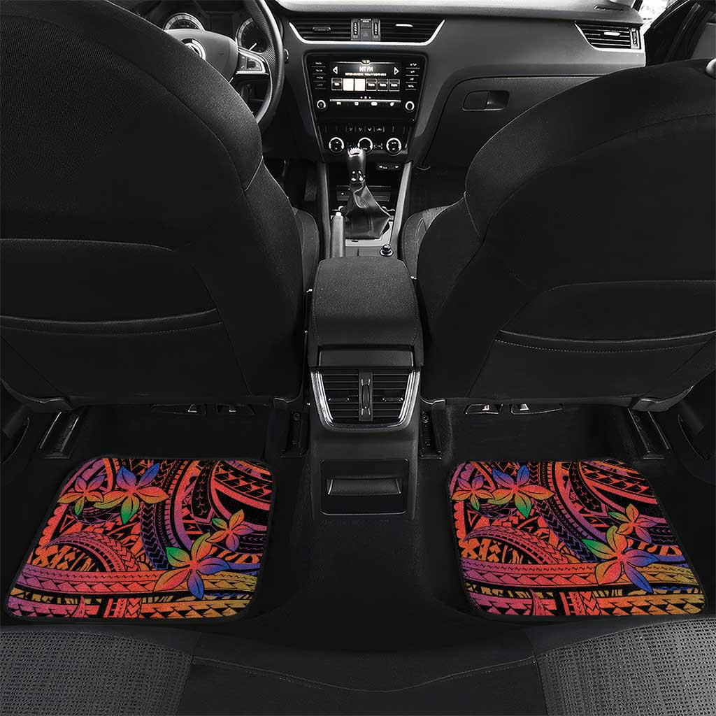 New Caledonia Christmas Car Mats Seashell Xmas Tree Tribal Waves - Polynesian Pride