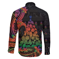 New Caledonia Christmas Family Matching Off The Shoulder Long Sleeve Dress and Hawaiian Shirt Seashell Xmas Tree Tribal Waves - Polynesian Pride