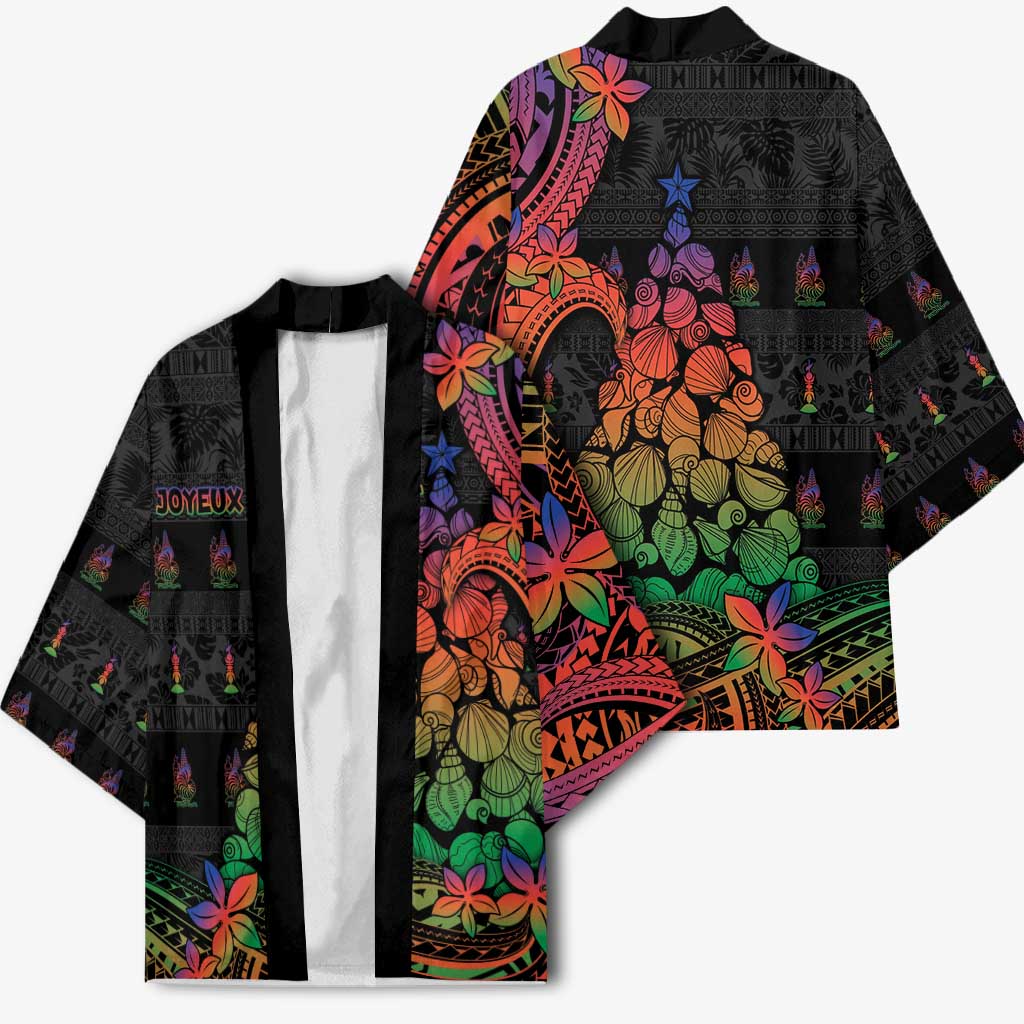 New Caledonia Christmas Kimono Seashell Xmas Tree Tribal Waves - Polynesian Pride