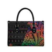 New Caledonia Christmas Leather Bag Seashell Xmas Tree Tribal Waves DT05 - Polynesian Pride