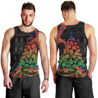 New Caledonia Christmas Men Tank Top Seashell Xmas Tree Tribal Waves - Polynesian Pride