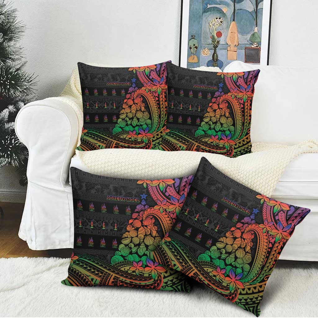New Caledonia Christmas Pillow Cover Seashell Xmas Tree Tribal Waves DT05 - Polynesian Pride