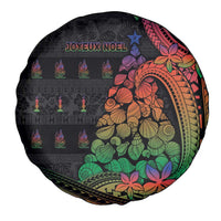 New Caledonia Christmas Spare Tire Cover Seashell Xmas Tree Tribal Waves - Polynesian Pride