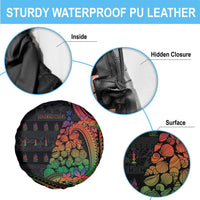 New Caledonia Christmas Spare Tire Cover Seashell Xmas Tree Tribal Waves - Polynesian Pride