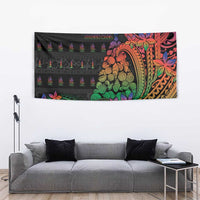 New Caledonia Christmas Tapestry Seashell Xmas Tree Tribal Waves - Polynesian Pride