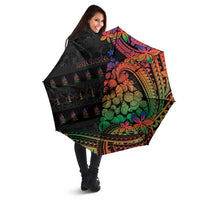 New Caledonia Christmas Umbrella Seashell Xmas Tree Tribal Waves - Polynesian Pride