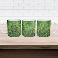 Polynesia Mother Nature Ceramic Mug Glowing Heart Spiral Tropical Vine Floral DT05 - Polynesian Pride