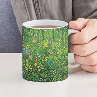 Polynesia Mother Nature Ceramic Mug Glowing Heart Spiral Tropical Vine Floral DT05 - Polynesian Pride