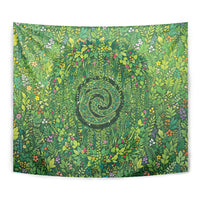 Polynesia Mother Nature Tapestry Glowing Heart Spiral Tropical Vine Floral DT05 - Polynesian Pride