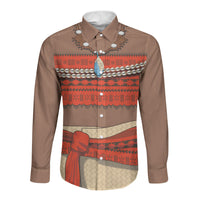 Polynesia Ocean Princess Inspired Cosplay Costume Long Sleeve Button Shirt DT05 Unisex Multicolor - Polynesian Pride