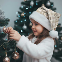 Hawaii Palaka Cowboy Christmas Santa Hat Shell Maile Lei With Western Patterns - Polynesian Pride