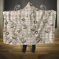 Hawaii Palaka Cowboy Hooded Blanket Shell Maile Lei With Western Patterns - Polynesian Pride