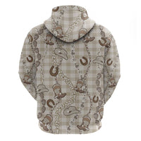 Hawaii Palaka Cowboy Hoodie Shell Maile Lei With Western Patterns - Polynesian Pride