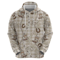 Hawaii Palaka Cowboy Hoodie Shell Maile Lei With Western Patterns - Polynesian Pride