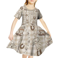 Hawaii Palaka Cowboy Kid Short Sleeve Dress Shell Maile Lei With Western Patterns - Polynesian Pride