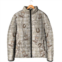 Hawaii Palaka Cowboy Padded Jacket Shell Maile Lei With Western Patterns - Polynesian Pride
