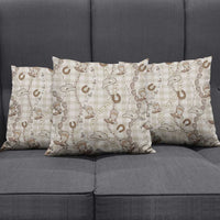 Hawaii Palaka Cowboy Pillow Cover Shell Maile Lei With Western Patterns - Polynesian Pride