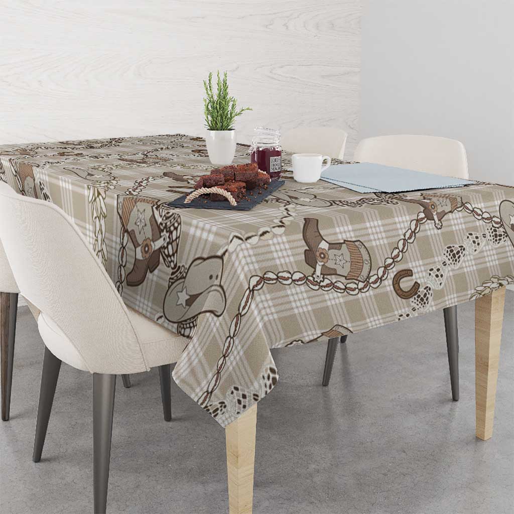 Hawaii Palaka Cowboy Tablecloth Shell Maile Lei With Western Patterns - Polynesian Pride