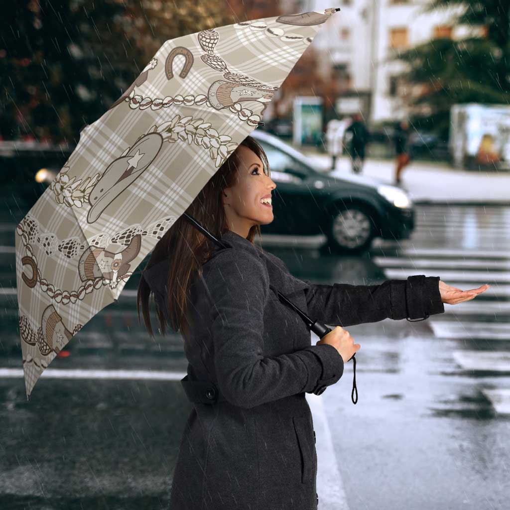 Hawaii Palaka Cowboy Umbrella Shell Maile Lei With Western Patterns - Polynesian Pride
