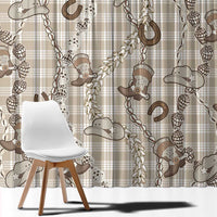 Hawaii Palaka Cowboy Window Curtain Shell Maile Lei With Western Patterns - Polynesian Pride