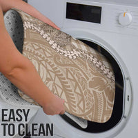 Beige Hawaii Palaka Cowboy Turtle Bathroom Set Hawaiian Paniolo Puakenikeni Maile Lei - Polynesian Pride