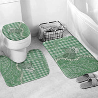 Green Hawaii Palaka Cowboy Turtle Bathroom Set Hawaiian Paniolo Puakenikeni Maile Lei - Polynesian Pride