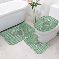 Green Hawaii Palaka Cowboy Turtle Bathroom Set Hawaiian Paniolo Puakenikeni Maile Lei - Polynesian Pride