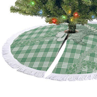 Green Hawaii Palaka Cowboy Turtle Tree Skirt Hawaiian Paniolo Puakenikeni Maile Lei - Polynesian Pride