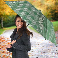 Green Hawaii Palaka Cowboy Turtle Umbrella Hawaiian Paniolo Puakenikeni Maile Lei - Polynesian Pride